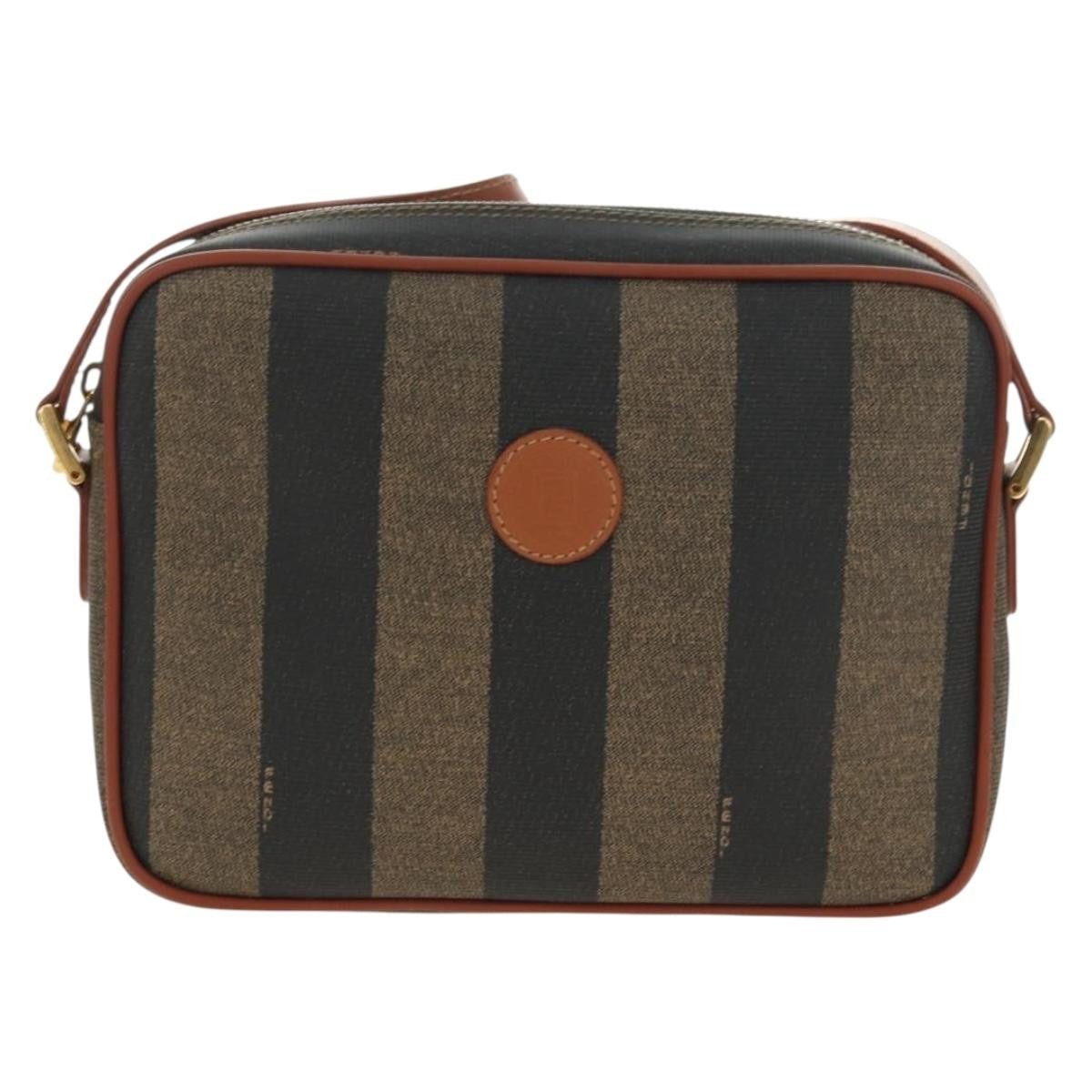 Fendi Vintage Pequin Coated Canvas Small
