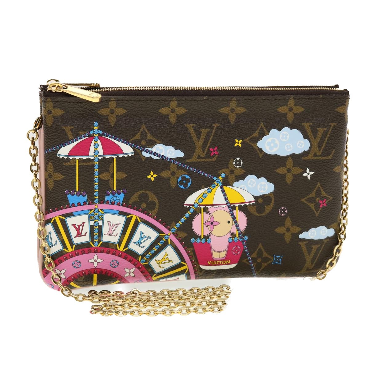 Louis Vuitton Double Zip Pochette Limited Edition Vivienne Xmas Monogram Canvas Product Image