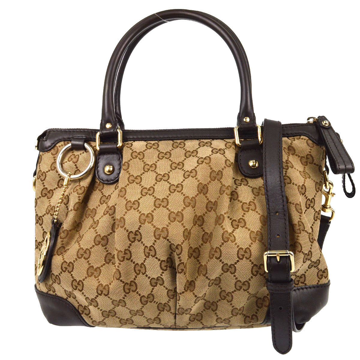 Gucci Sukey Top Handle Satchel GG Tweed Medium