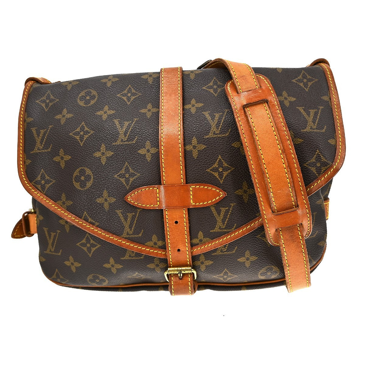 Louis Vuitton Saumur Handbag Monogram Canvas 30