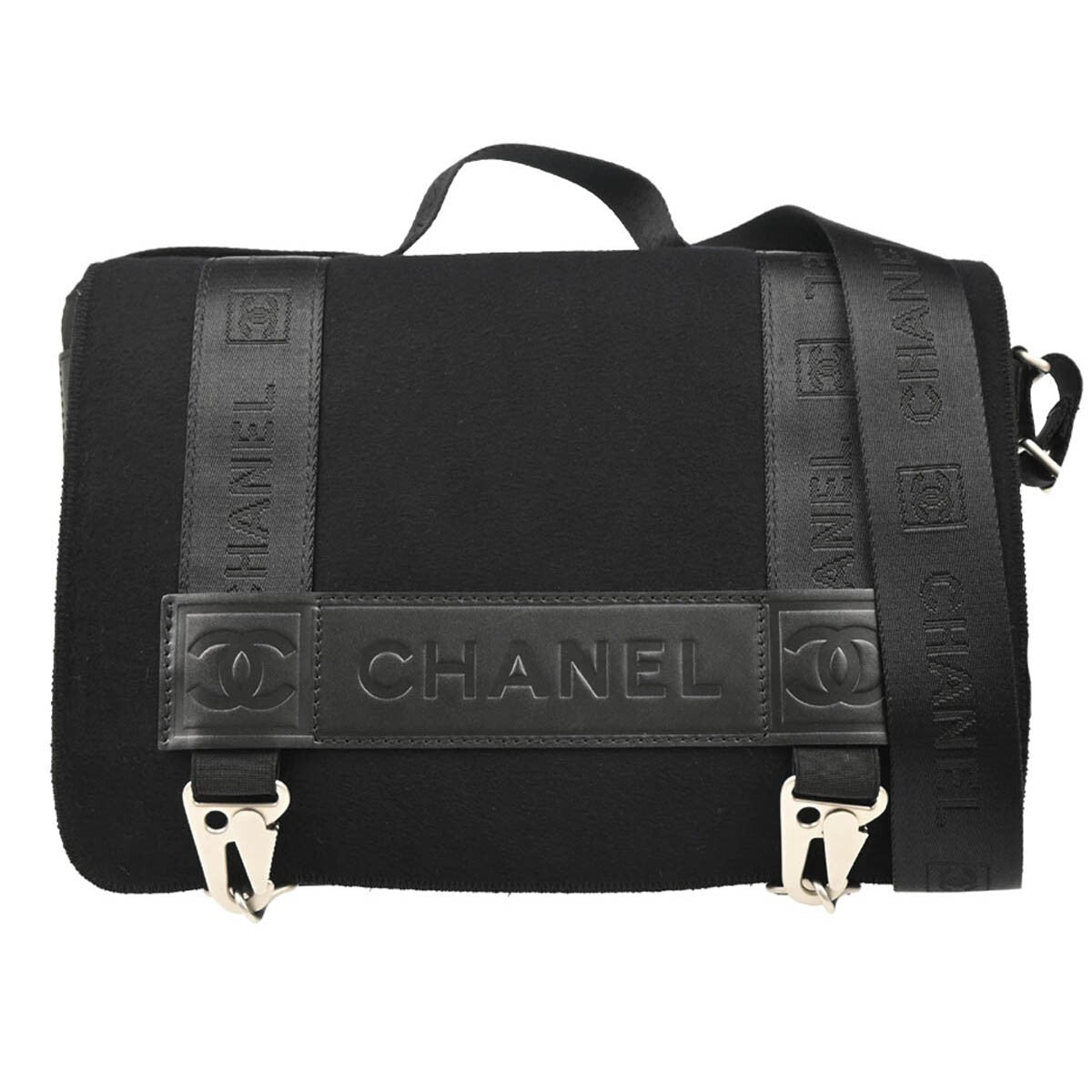 Chanel Sport Line Flap Messenger Wool and Nylon Small