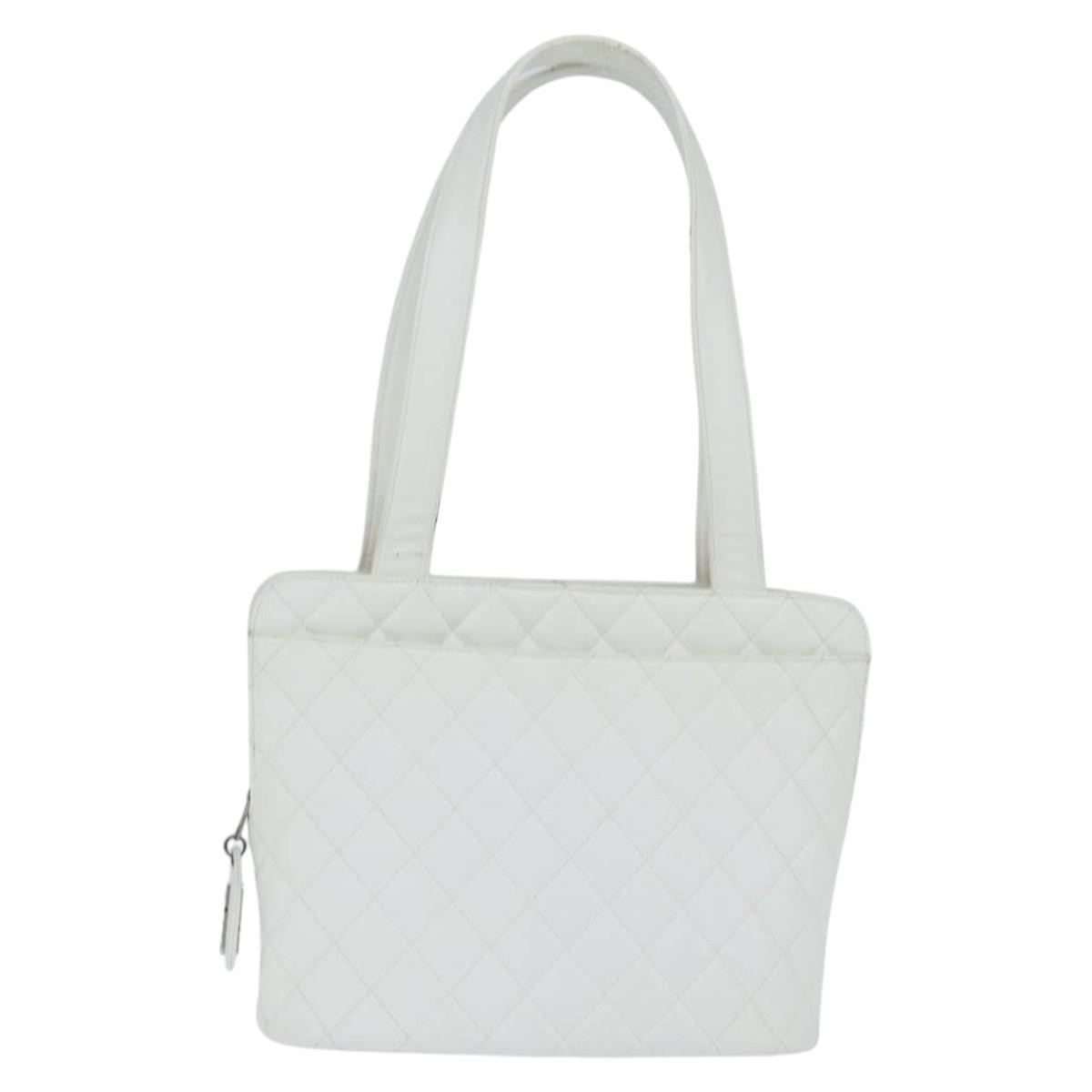 Chanel Vintage CC Zip Around Bowler Bag Quilted Caviar Medium