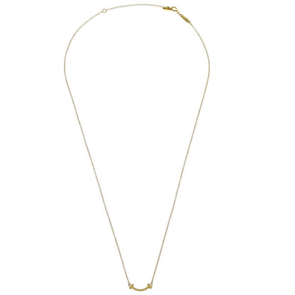 Tiffany & Co. T Smile Pendant Necklace 18K Yellow Gold Small