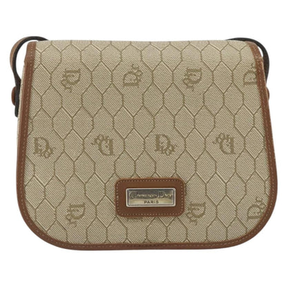 Christian Dior Vintage Honeycomb Flap Crossbody Bag Coated Canvas Product Image