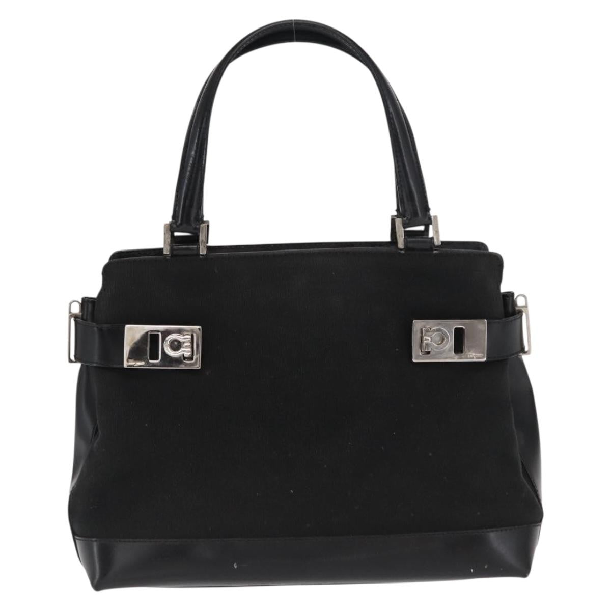 Salvatore Ferragamo Double Gancini Side Buckle Tote Canvas Product Image