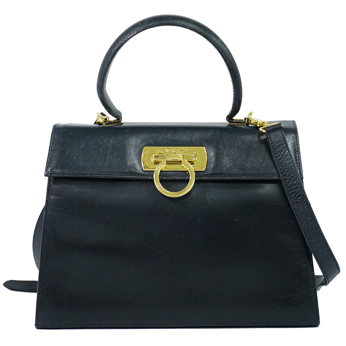 Salvatore Ferragamo Convertible Top Handle Leather Product Image