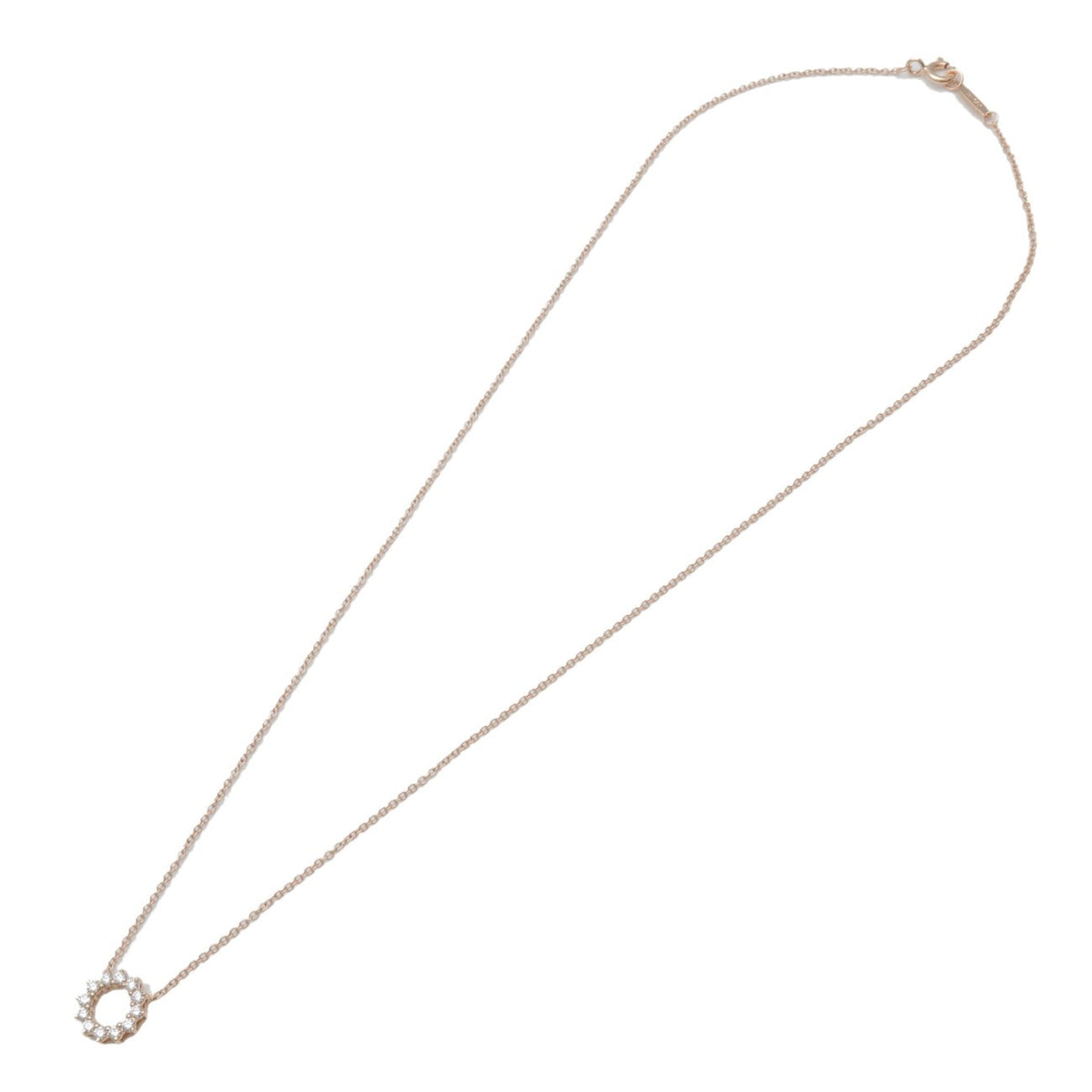 Tiffany & Co. Open Circle Pendant 18K Rose Gold with Diamonds Small