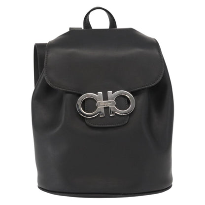 Salvatore Ferragamo Gancini Flap Drawstring Backpack Leather Mini