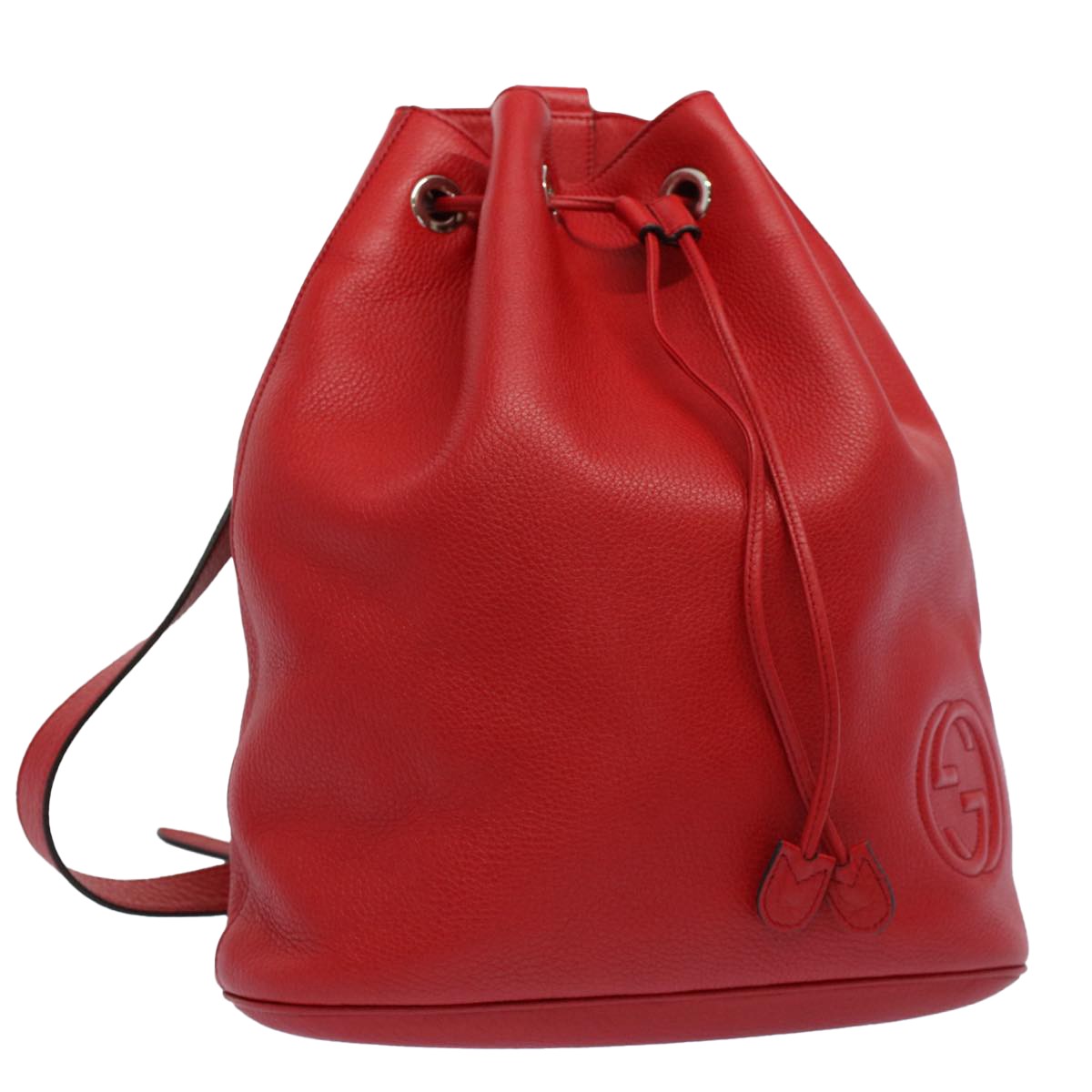 Gucci Soho Drawstring Backpack Leather Large