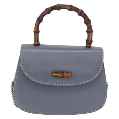 Gucci Vintage Convertible Bamboo Top Handle Leather Small