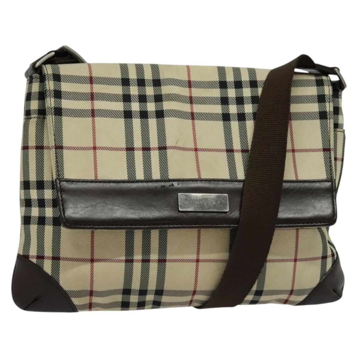 Burberry Vintage Flap Crossbody Bag Haymarket Canvas Product Image