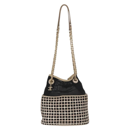 Chanel Chain Bucket Bag Mesh and Leather Small