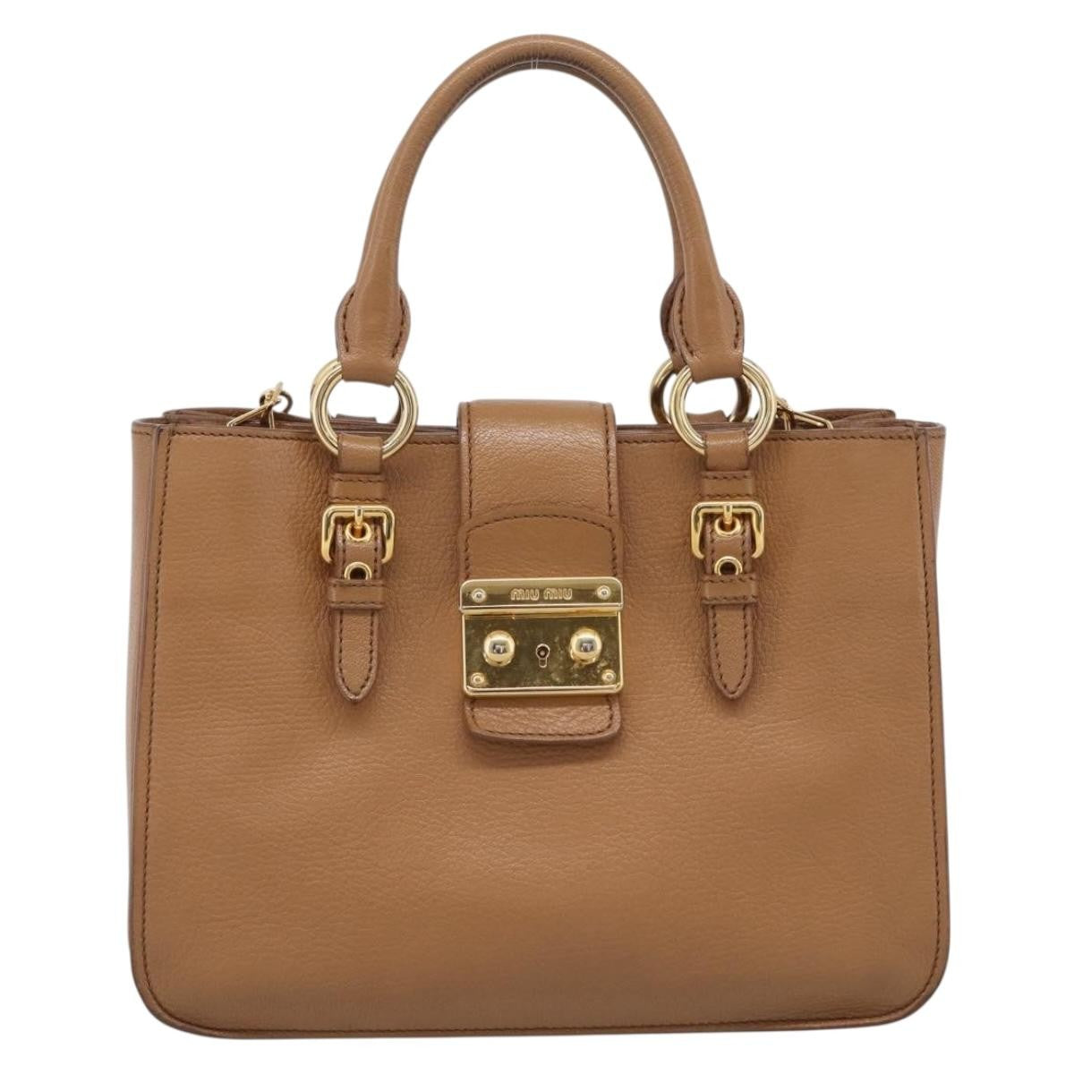 Miu Miu Madras Convertible Lock Leather Medium