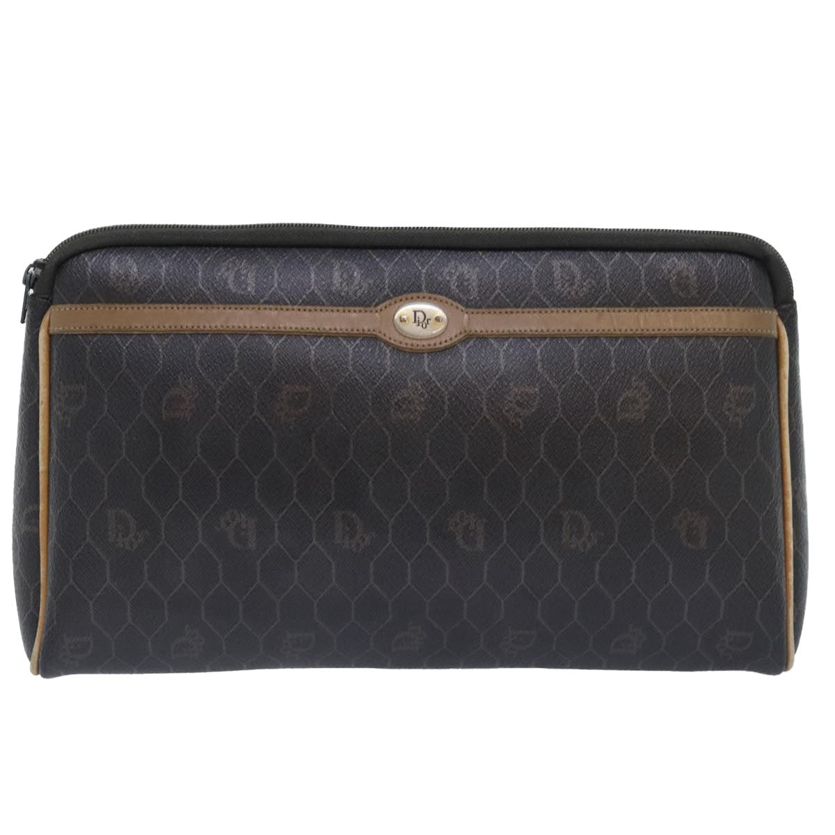 Christian Dior Vintage Honeycomb Zip Canvas and Leather Product Image