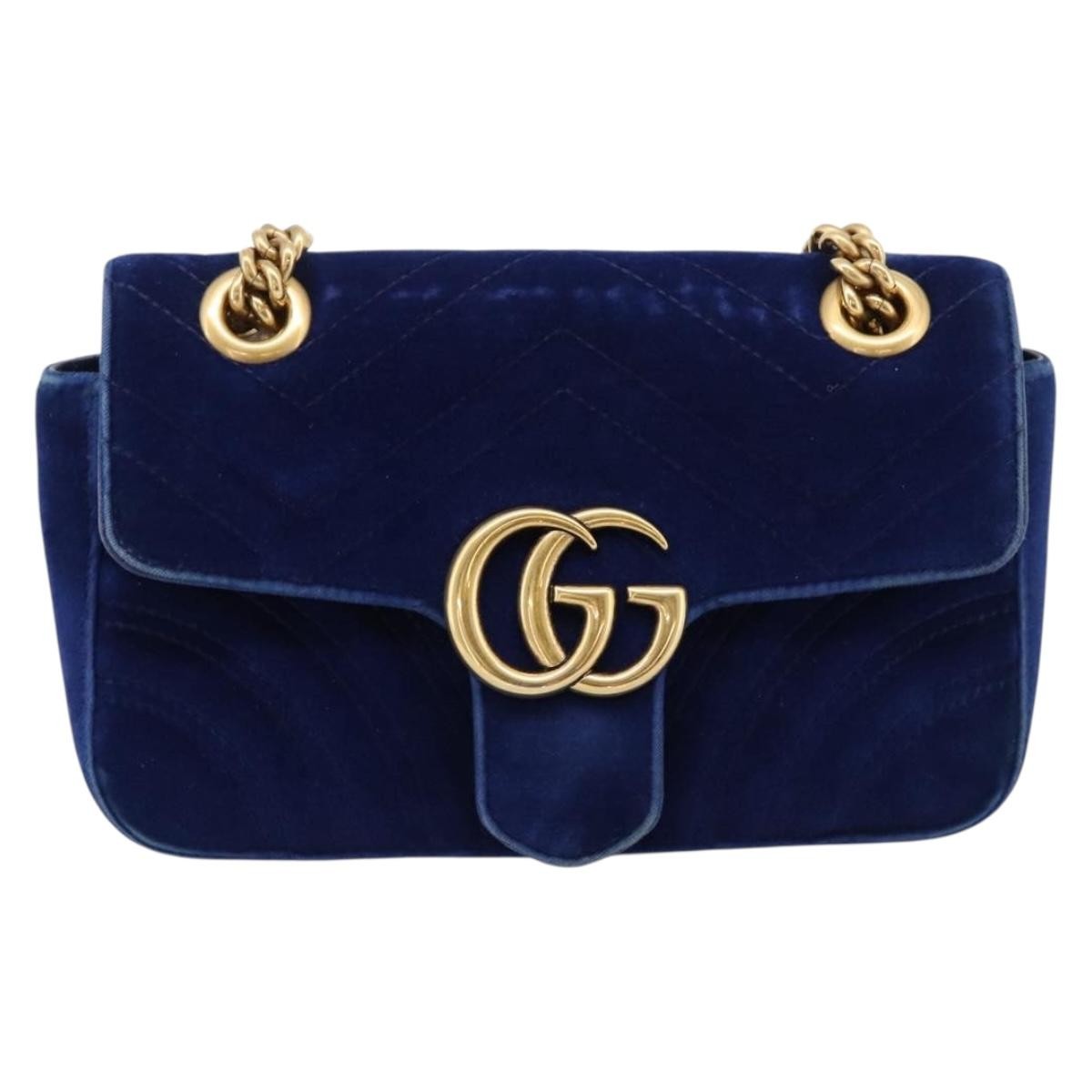 Gucci GG Marmont Matelassé Velvet Small