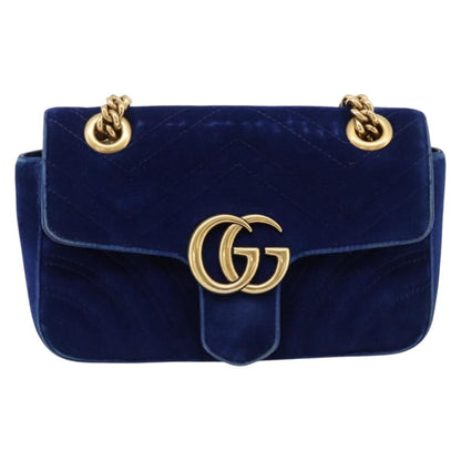 Gucci GG Marmont Matelassé Velvet Small