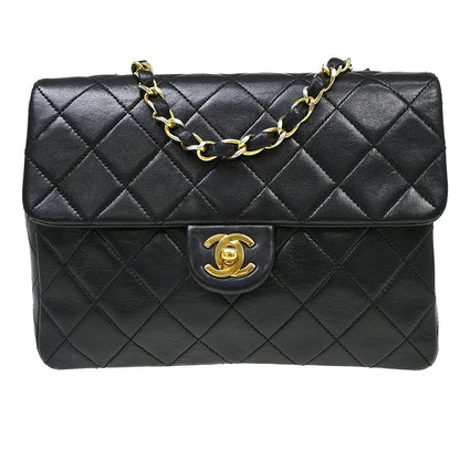 Chanel Vintage Square Classic Single Flap Bag Vertical Quilt Lambskin Small