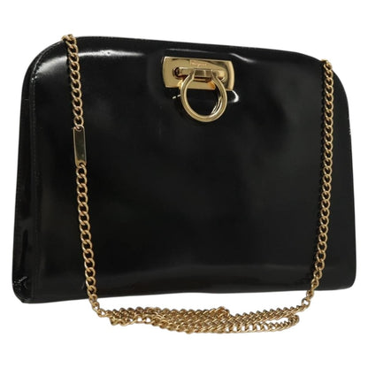 Salvatore Ferragamo Gancini Shoulder Bag Patent Leather Product Image