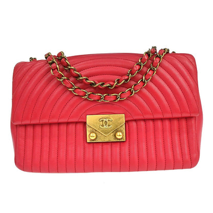 Chanel Surpique Chevron CC Flap Quilted Lambskin Medium