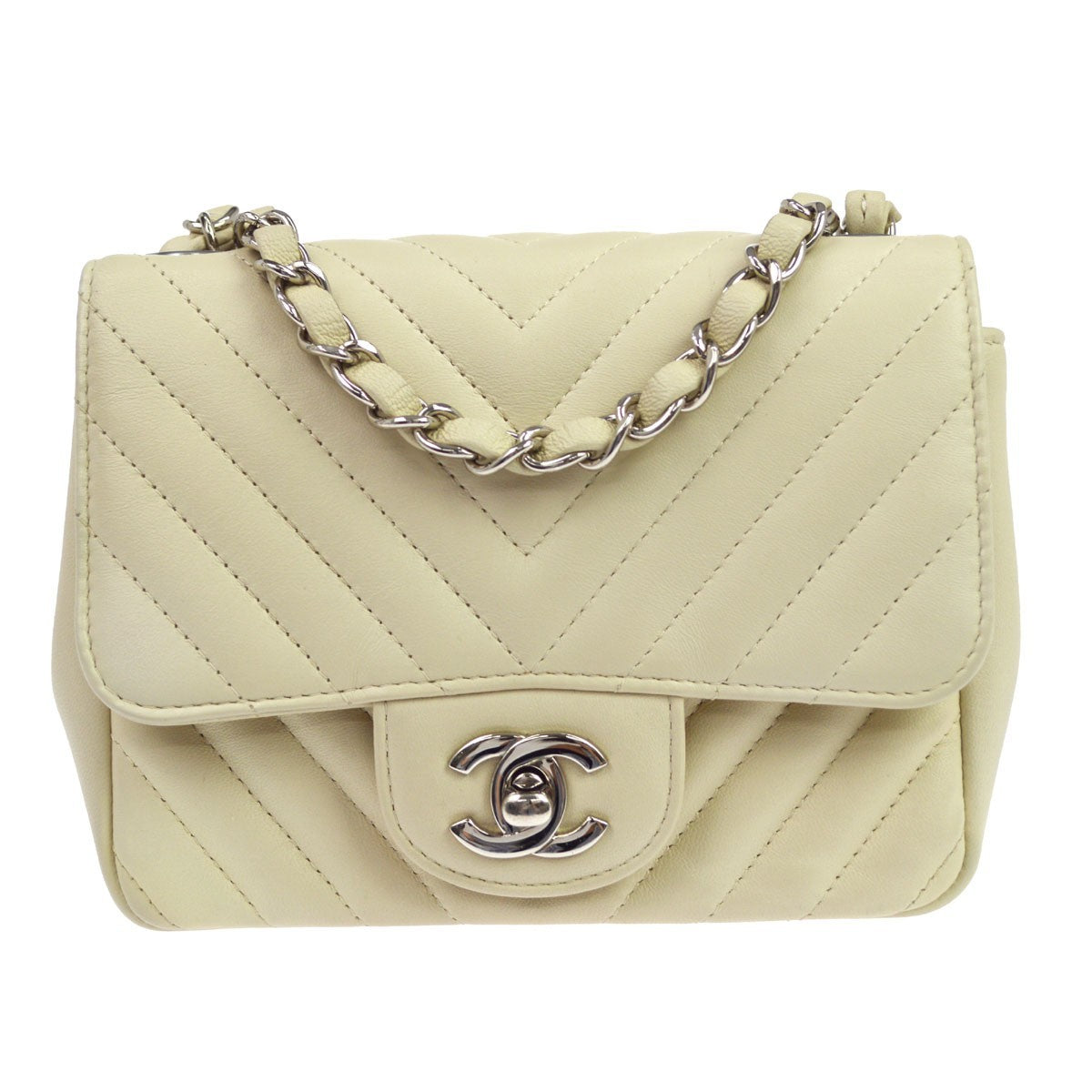 Chanel Classic Single Flap Chevron Lambskin Mini