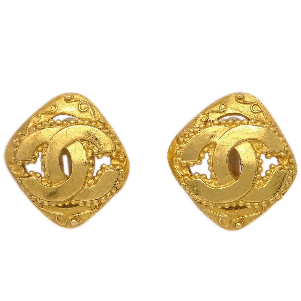 Chanel CC Rhombus Clip-On Metal Product Image