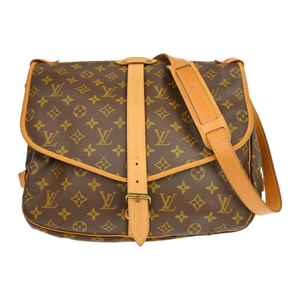 Louis Vuitton Saumur Handbag Monogram Canvas 35