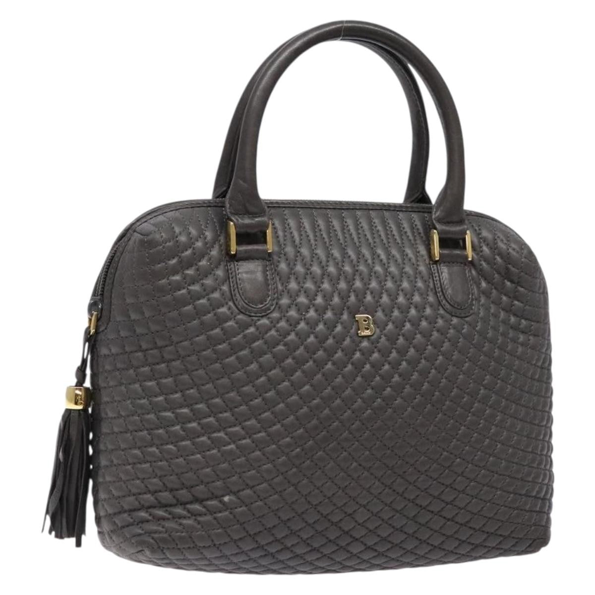 Bally Vintage Handbag Quilted Leather Product Image