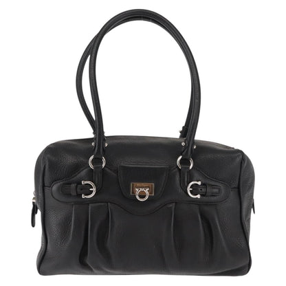Salvatore Ferragamo Gancini Buckle Shoulder Bag Leather Large