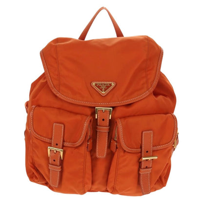 Prada Vela Double Front Pocket Backpack Tessuto with Saffiano Leather Small