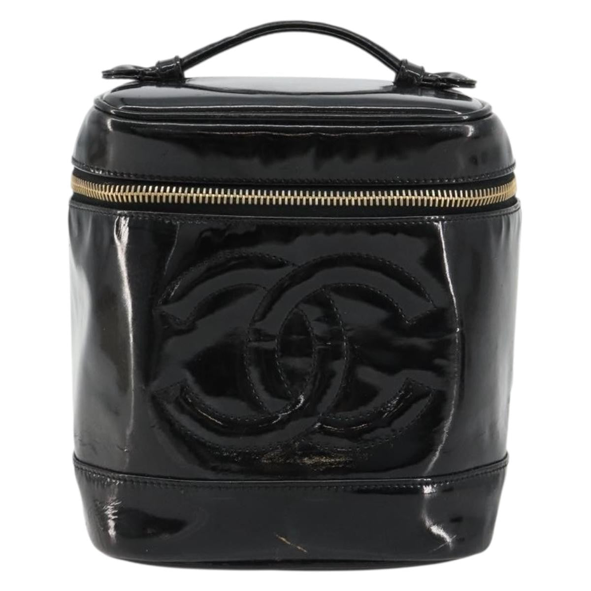 Chanel Vintage Timeless Cosmetic Case Patent Tall