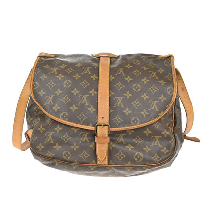 Louis Vuitton Saumur Handbag Monogram Canvas 35