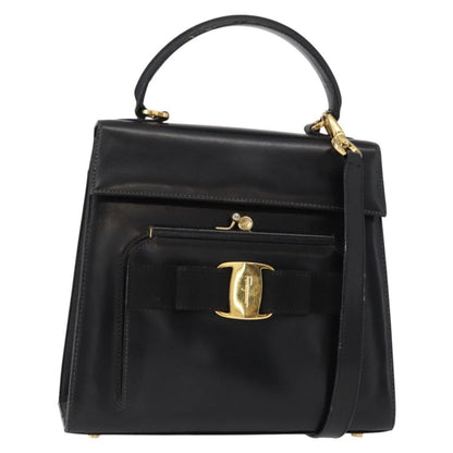 Salvatore Ferragamo Vintage Vara Bow Top Handle Bag Leather Mini