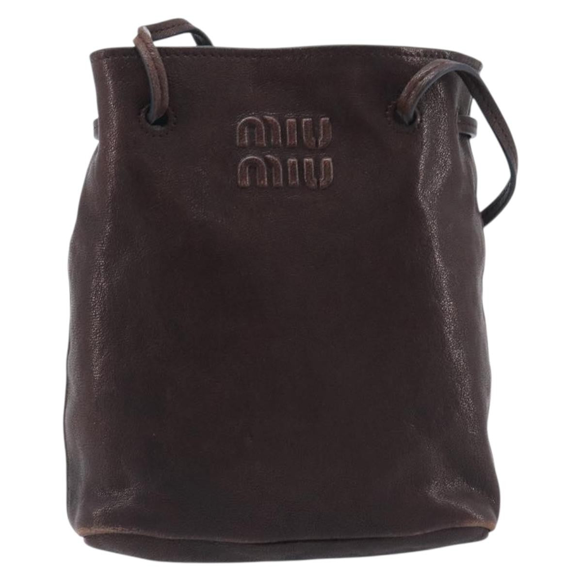 Miu Miu Aviator Bucket Leather Mini