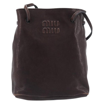 Miu Miu Aviator Bucket Leather Mini