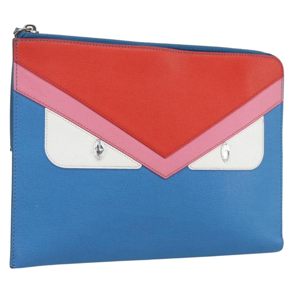 Fendi Monster Clutch Leather Medium
