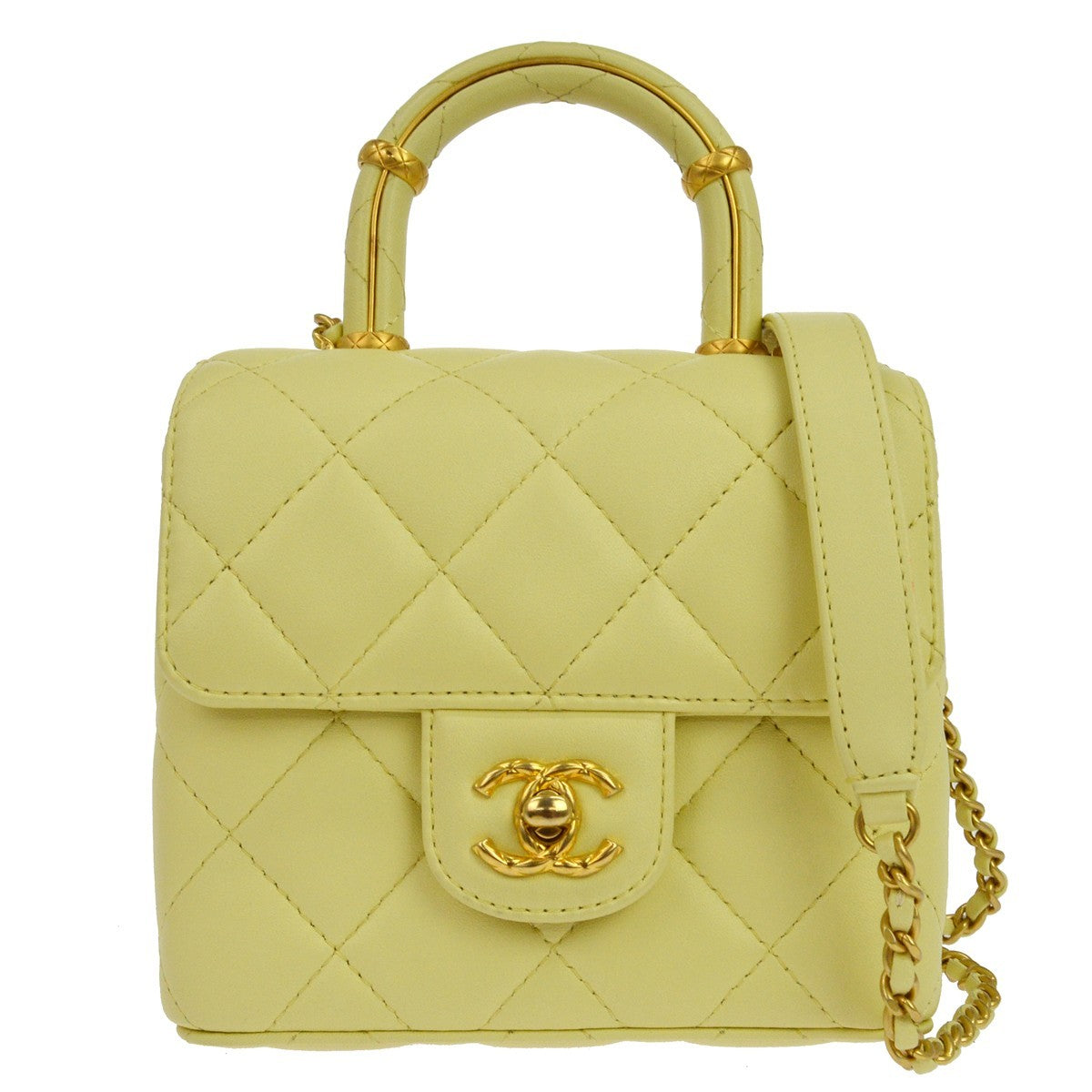 Chanel Crush Top Handle Flap Quilted Lambskin Mini