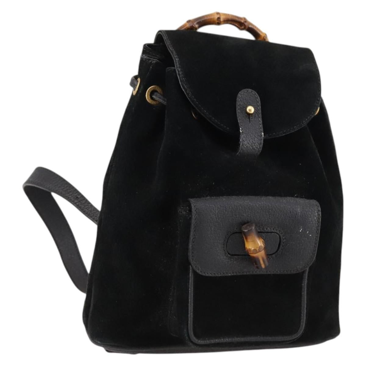 Gucci Vintage Bamboo Suede Small