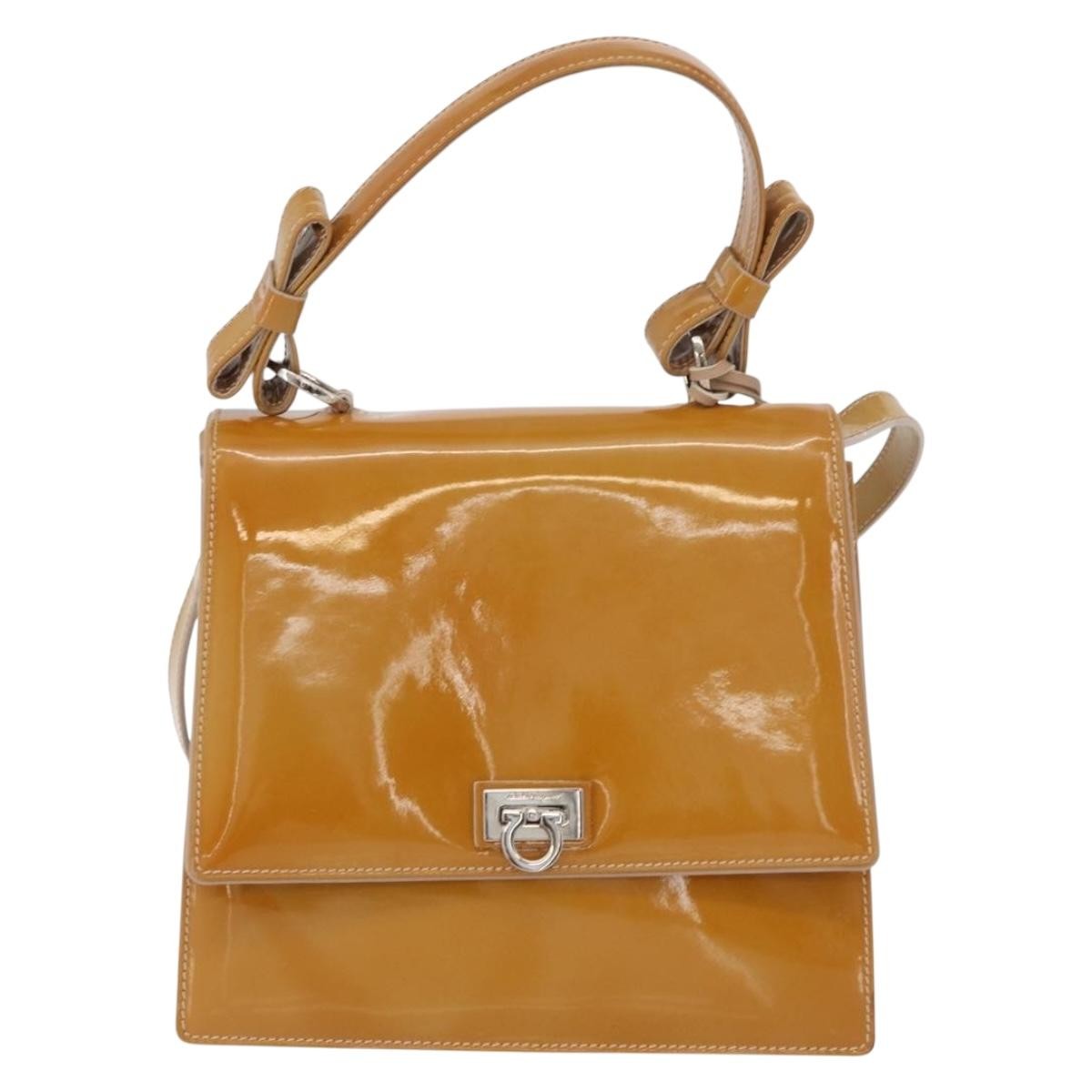 Salvatore Ferragamo Gancini Patent Leather Product Image