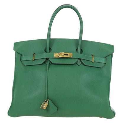 Hermes Birkin Handbag Green Togo with Gold Hardware 35