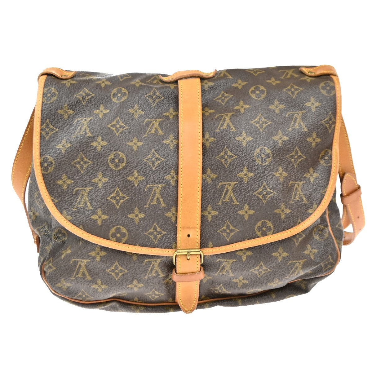 Louis Vuitton Saumur Handbag Monogram Canvas 35