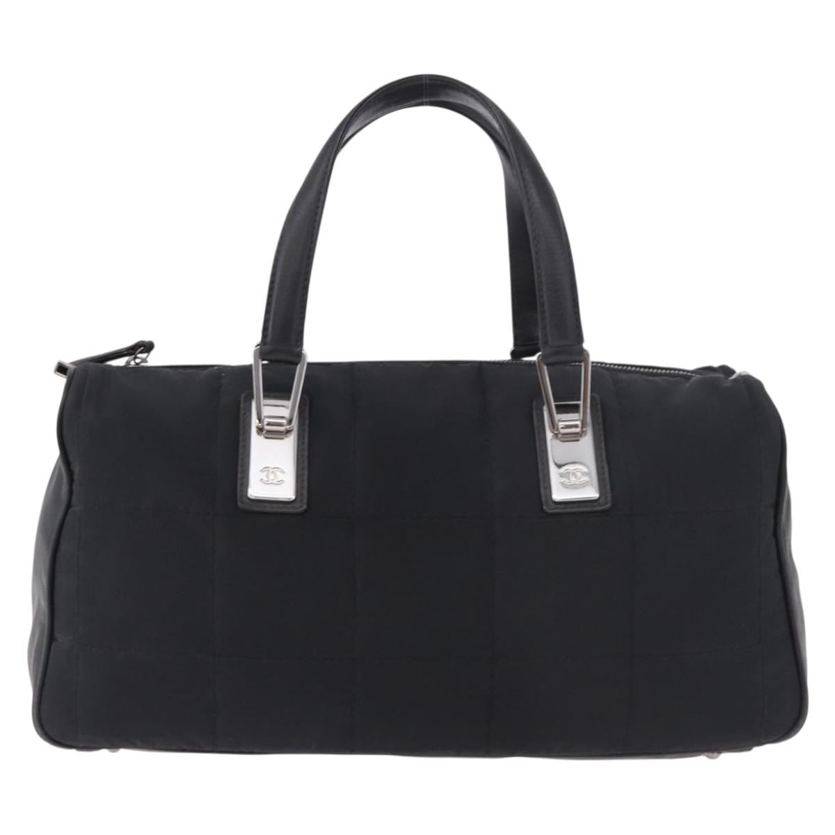 Chanel Square Stitch Boston Quilted Nylon Large