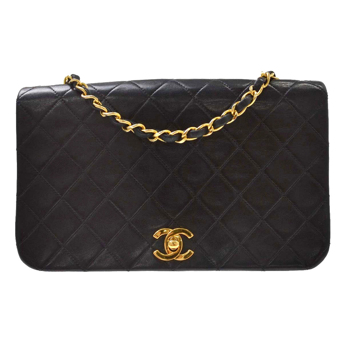 Chanel Vintage Full Flap Quilted Lambskin Mini