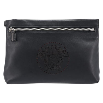 Versace Logo Medusa Wristlet Leather Medium