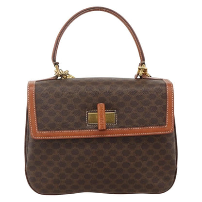 Celine Vintage Convertible Top Handle Macadam Coated Canvas Medium