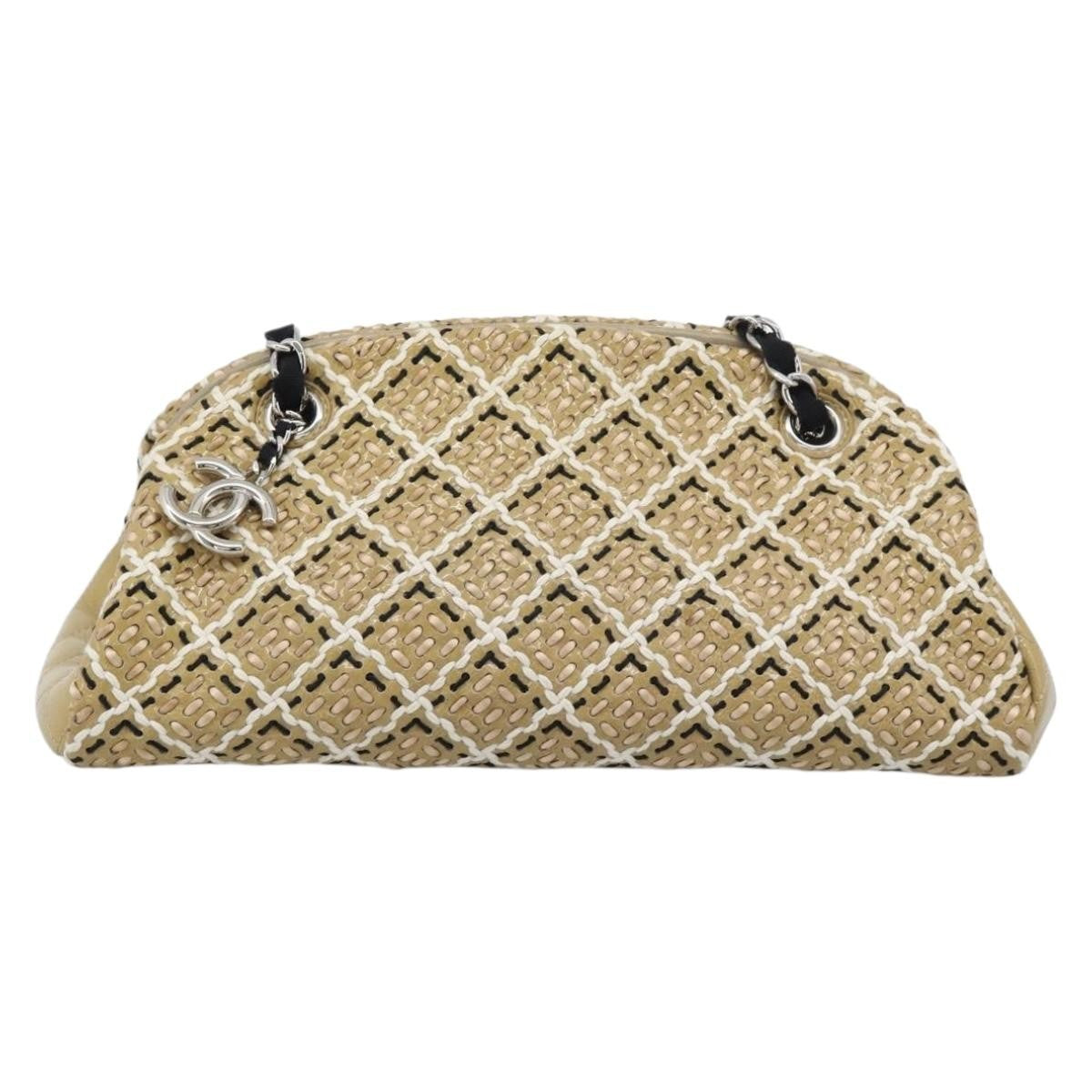 Chanel Just Mademoiselle Quilted Patent Medium
