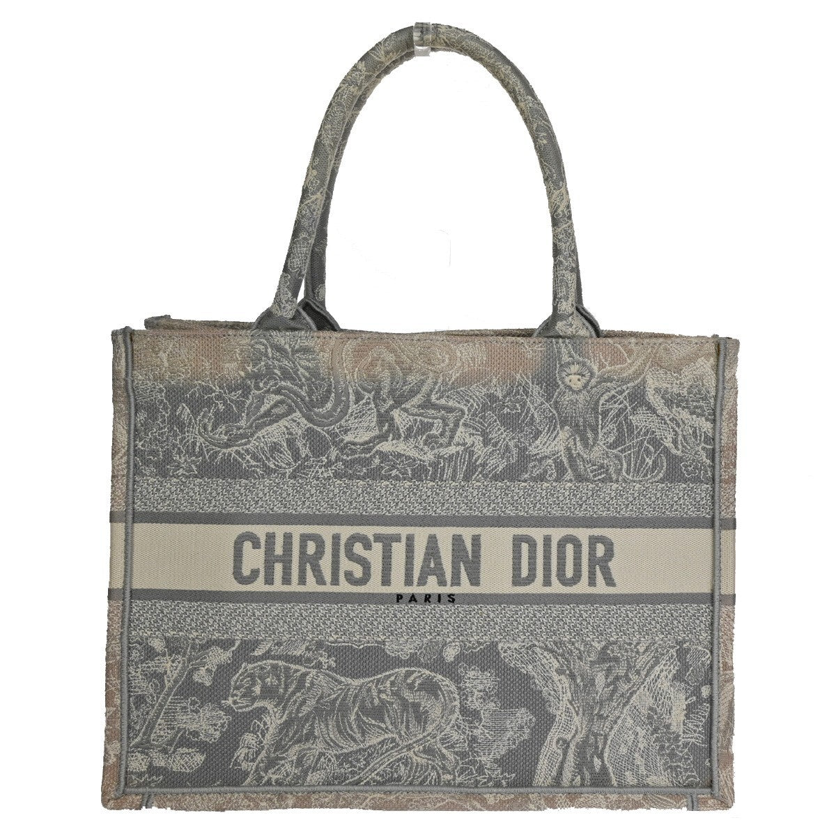 Christian Dior Book Tote Embroidered Canvas Medium