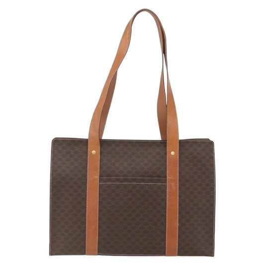 Celine Vintage Macadam Shopper Tote Canvas and Leather Product Image