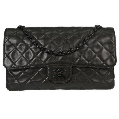 Chanel So Black Classic Single Flap Quilted Lambskin Medium