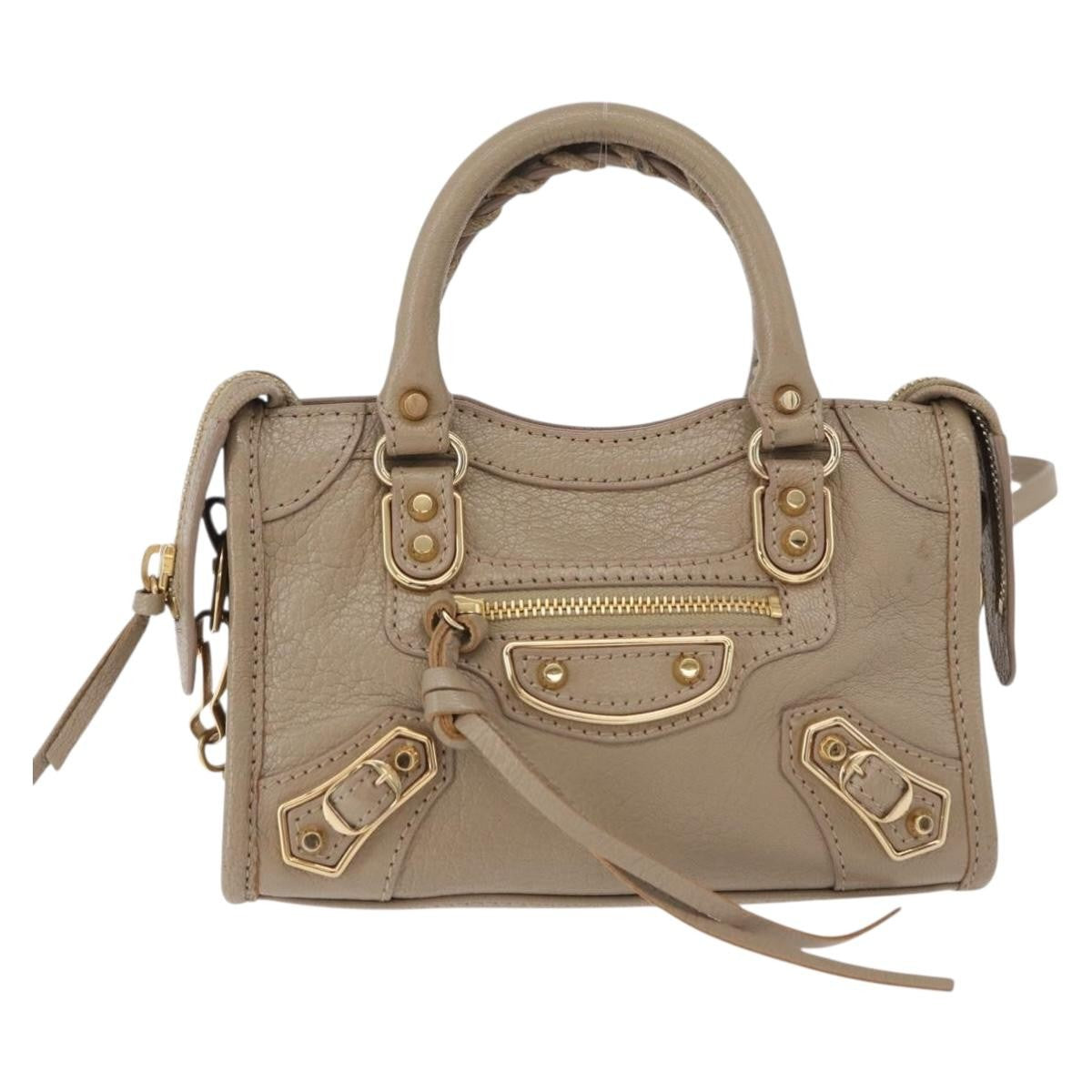 Balenciaga City Classic Studs Leather Mini