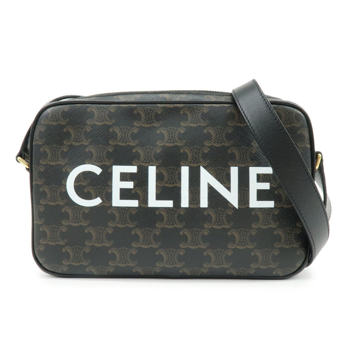 Celine Logo Messenger Triomphe Coated Canvas Medium